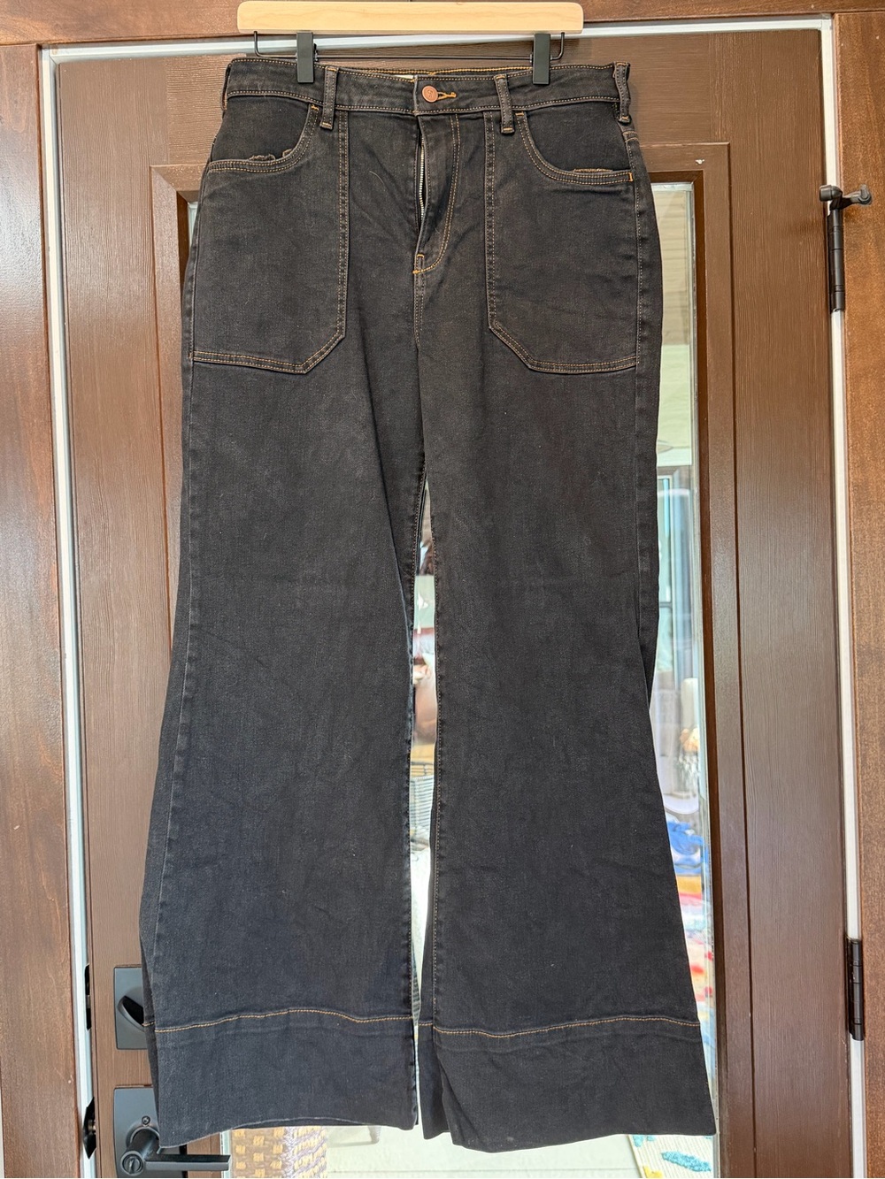 Pilcro Black Women’s size 31 Wide-Leg Denim Jeans
